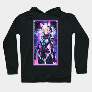 Anime Cute Cat Girl | Sci-Fi Manga Girl Anime Art Hoodie